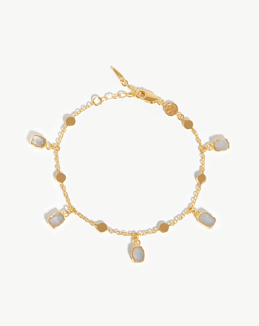 pulsera con dijes lena - oropiedra lunar