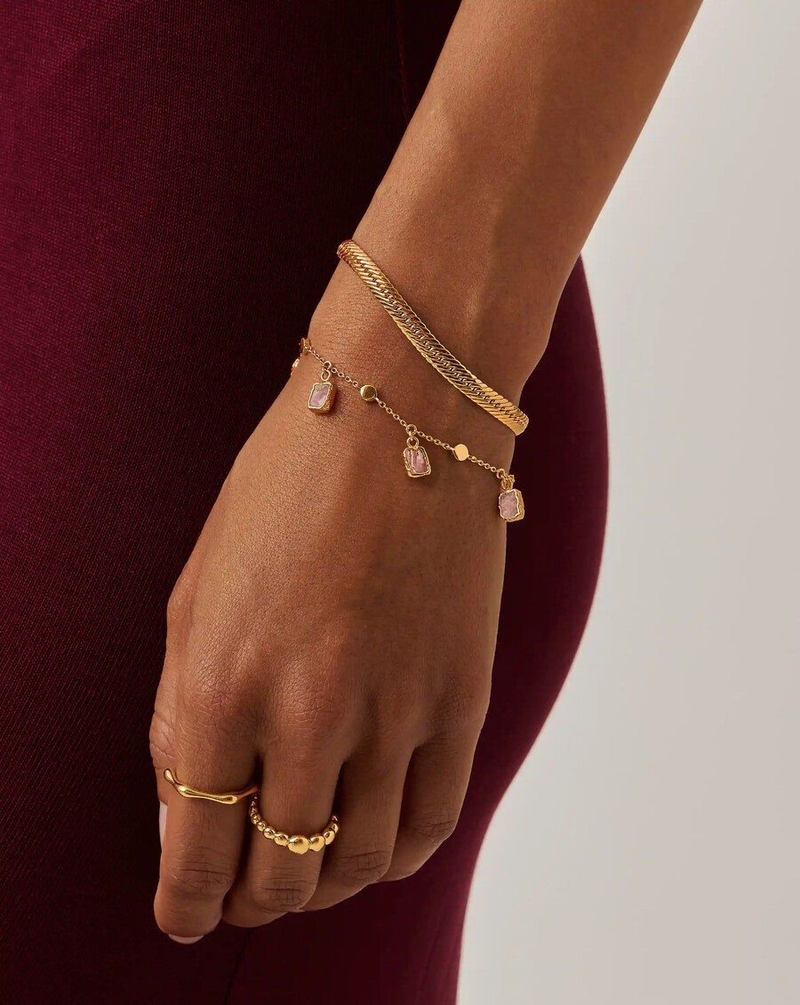 pulsera con dijes lena - ororodocrosita