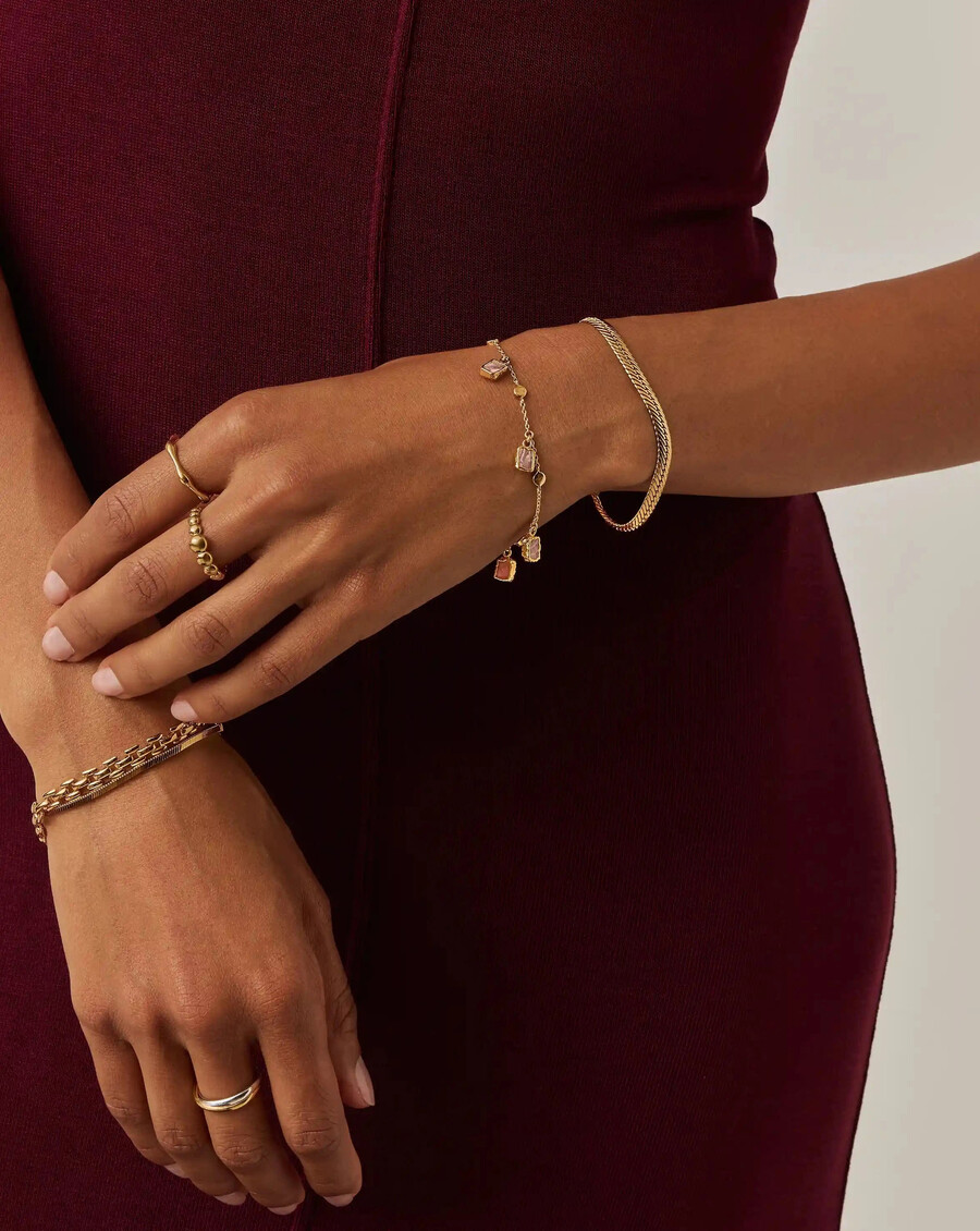 pulsera con dijes lena - ororodocrosita