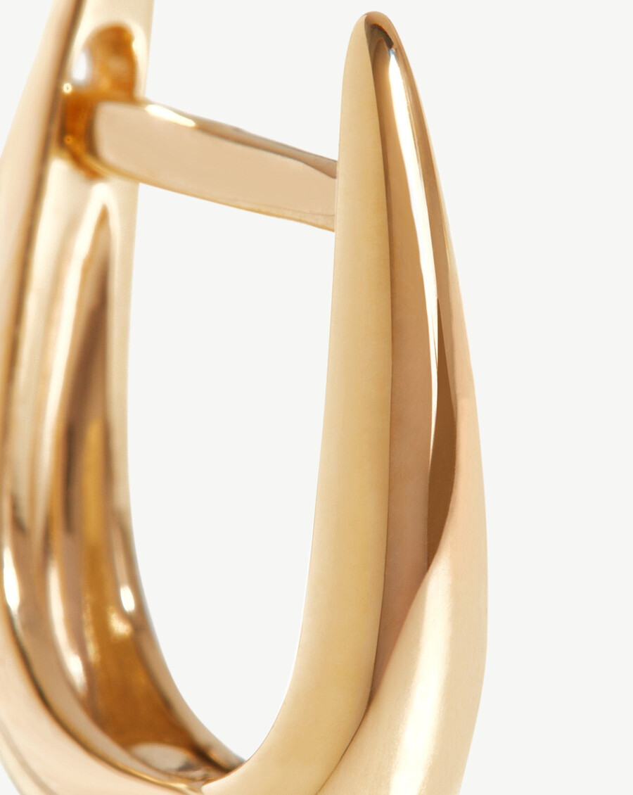 huggies de garra fina - oro macizo de 14 k