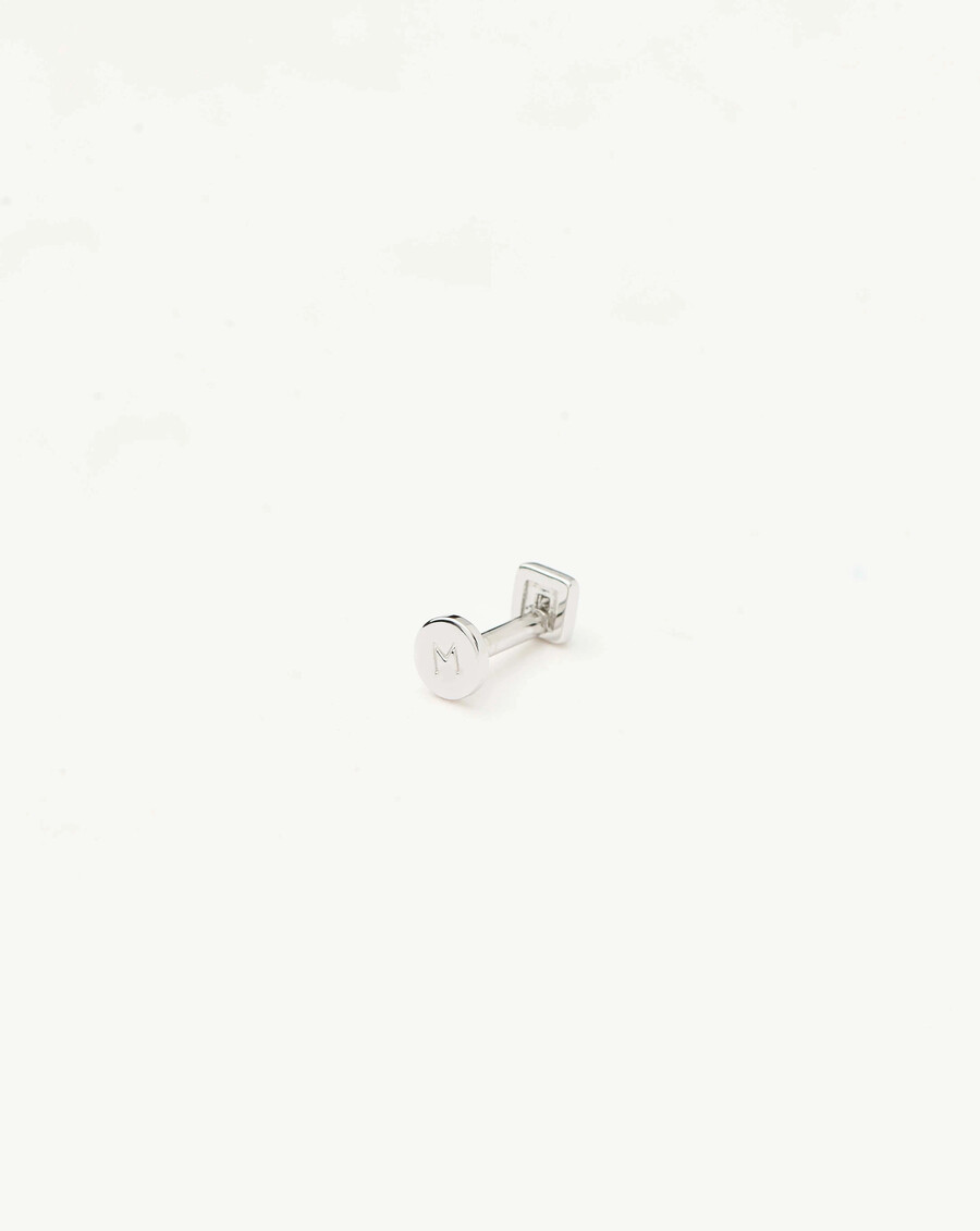 aretes de oro blanco macizo de 14 k con diamantes cuadrados y parte trasera plana