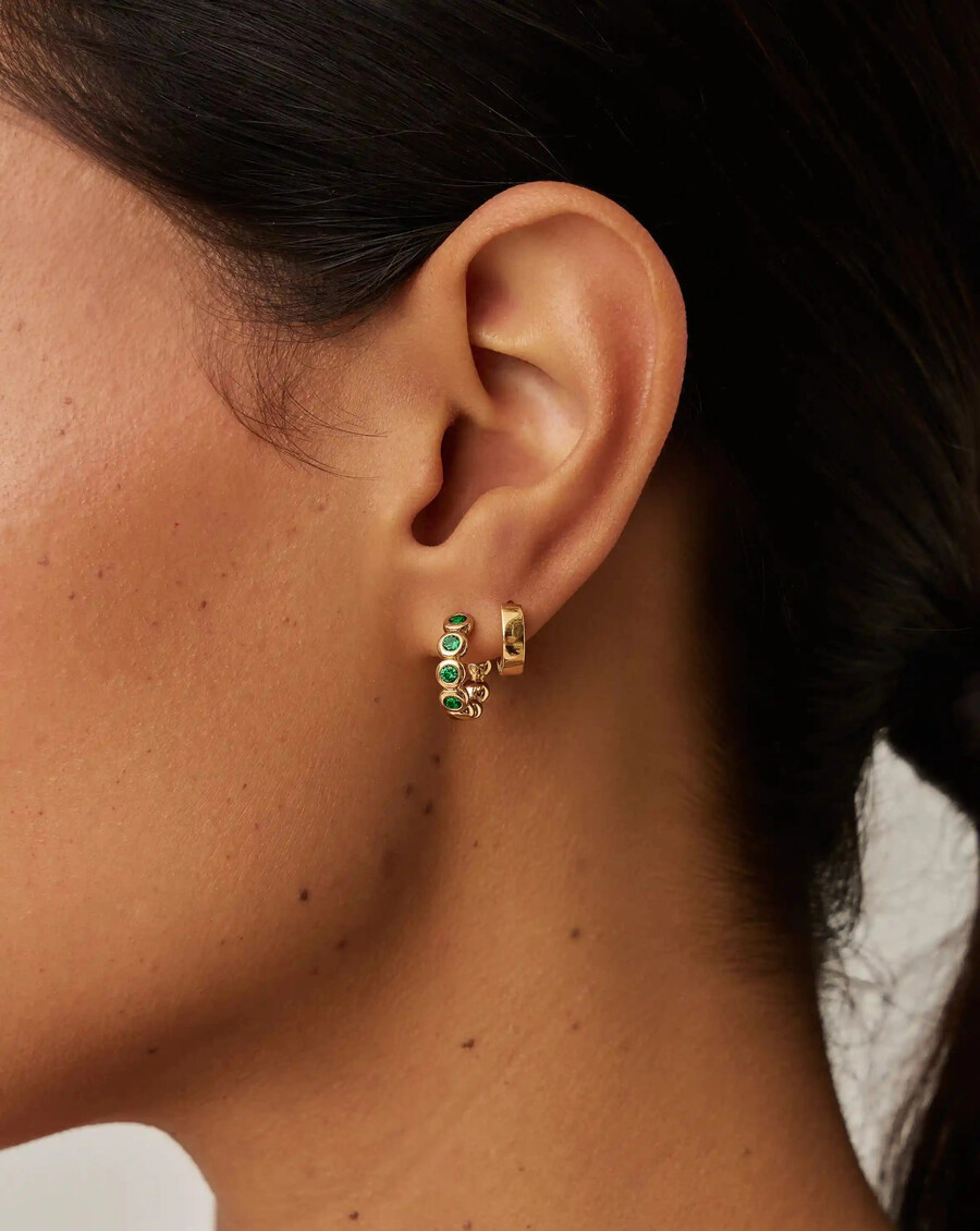 pendientes de aro pequeños de tenis