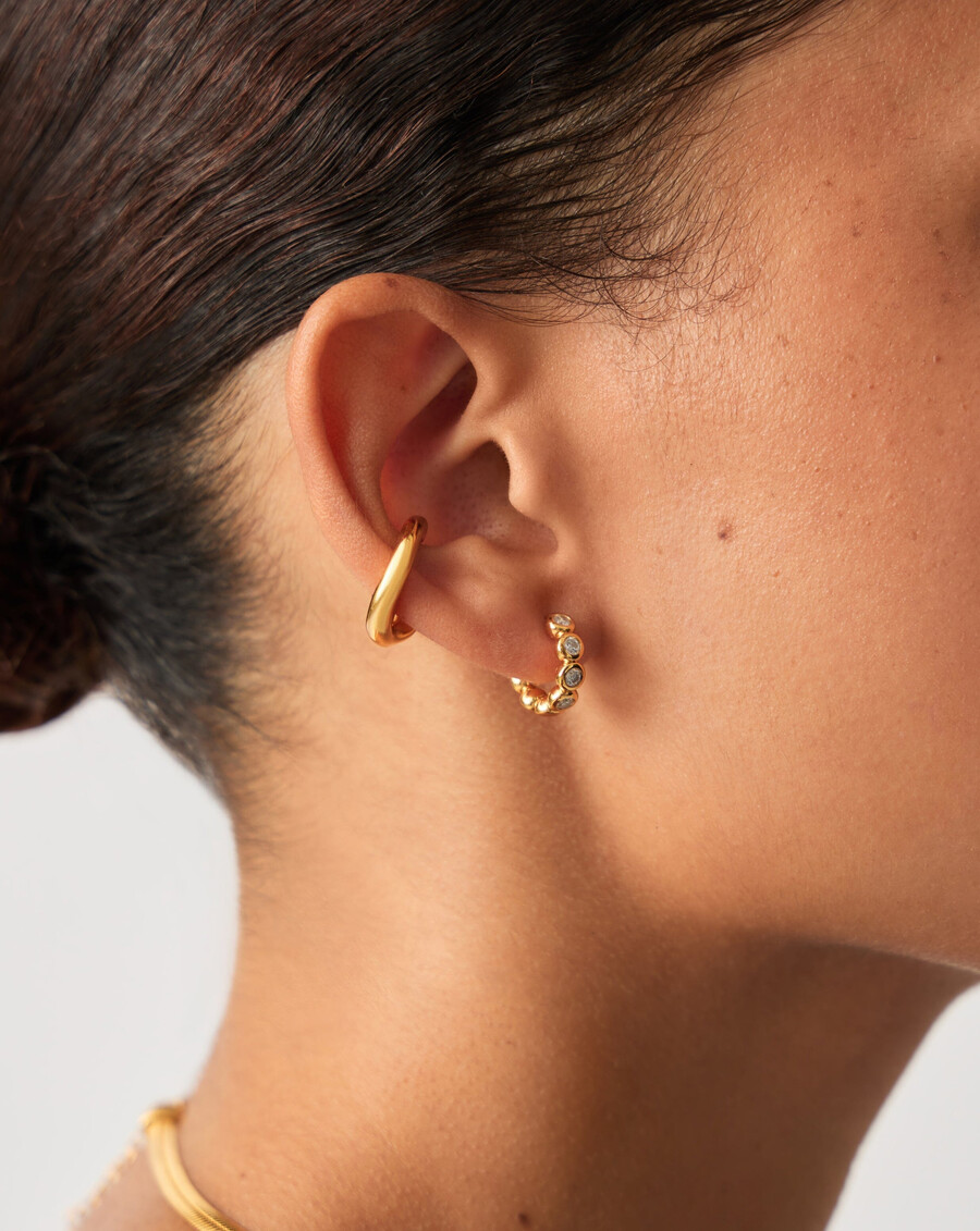 pendientes de aro pequeños de tenis