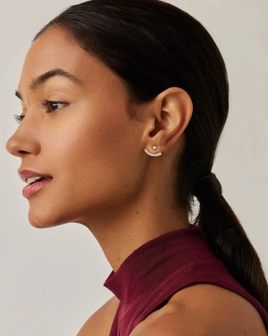 pendientes de botón dorados con diseño de chaqueta de tenis - missoma ee. uu.