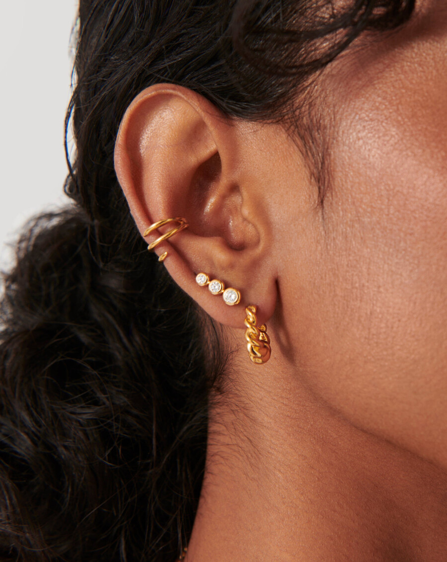 pendientes de triple piedra