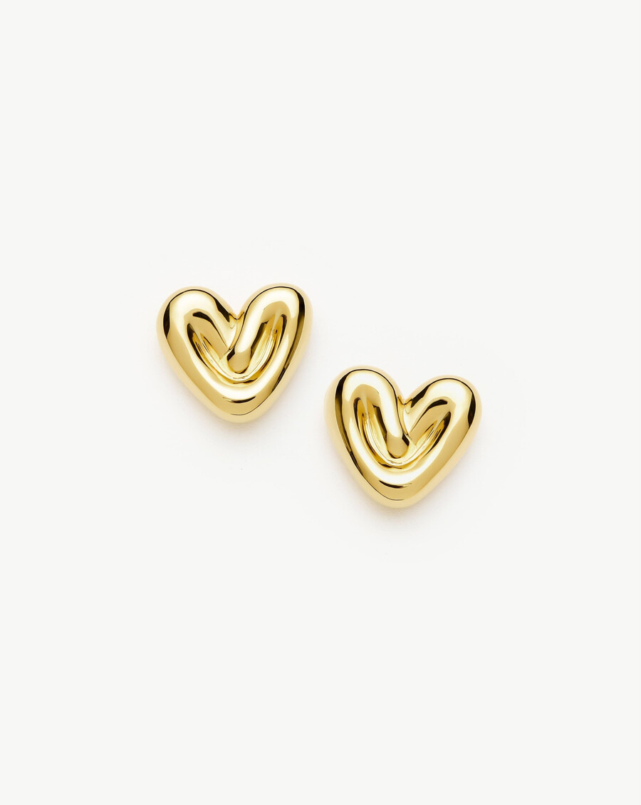 pendientes de corazón hinchado
