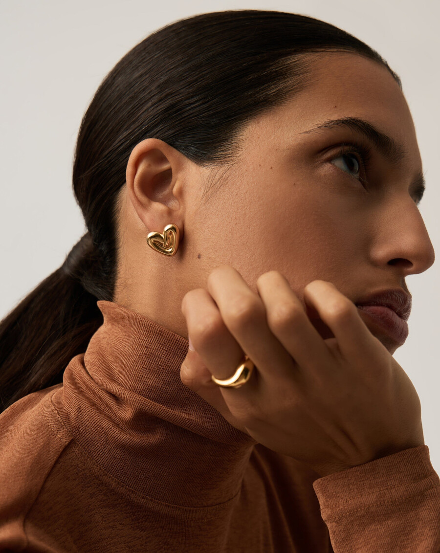 pendientes de corazón hinchado