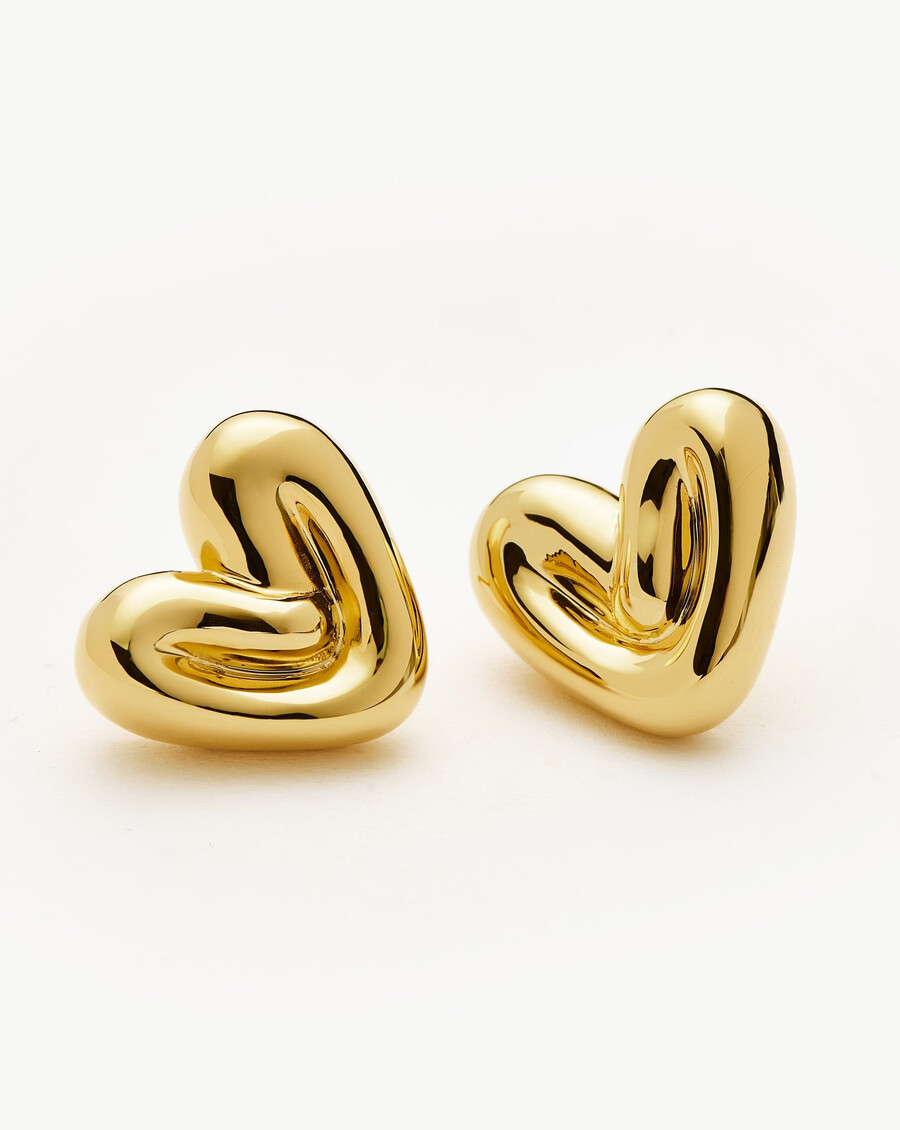 pendientes de corazón hinchado