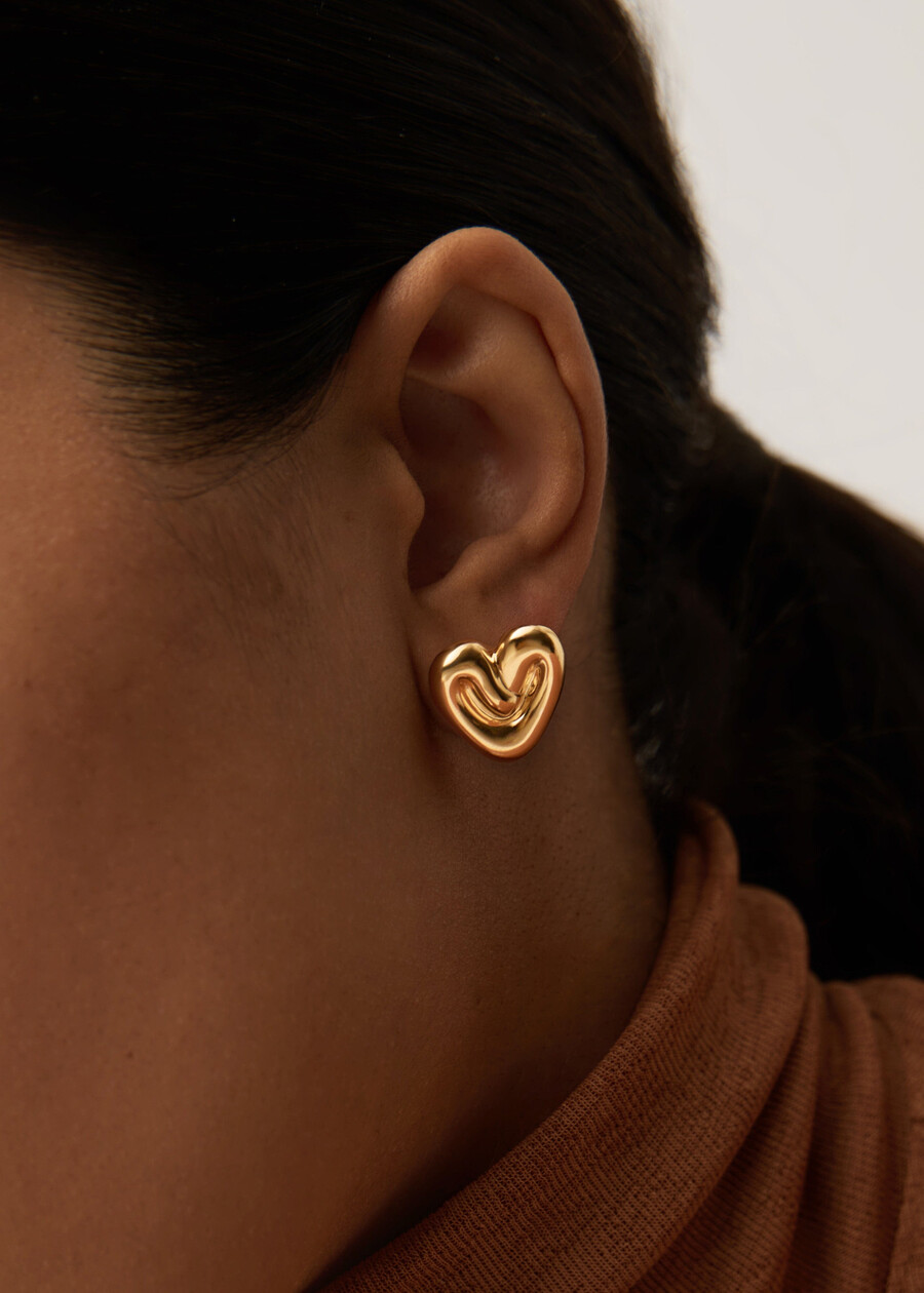 pendientes de corazón hinchado