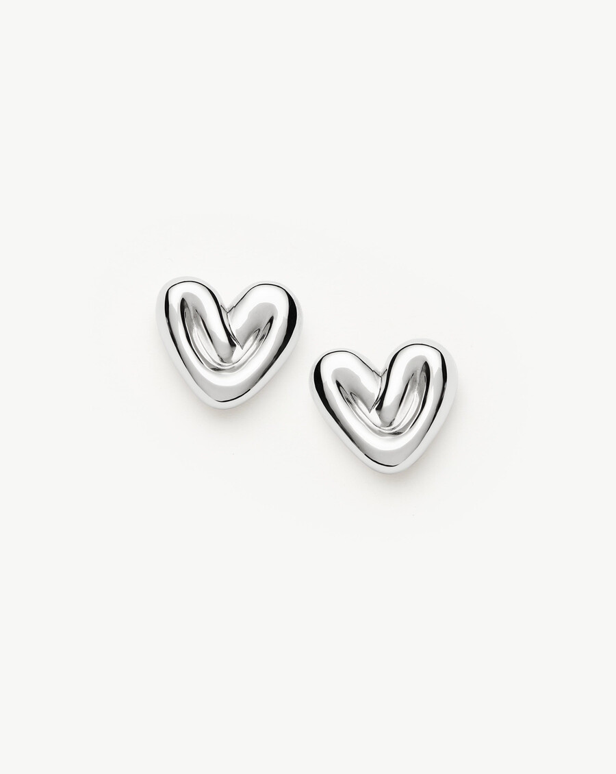 pendientes de corazón hinchado