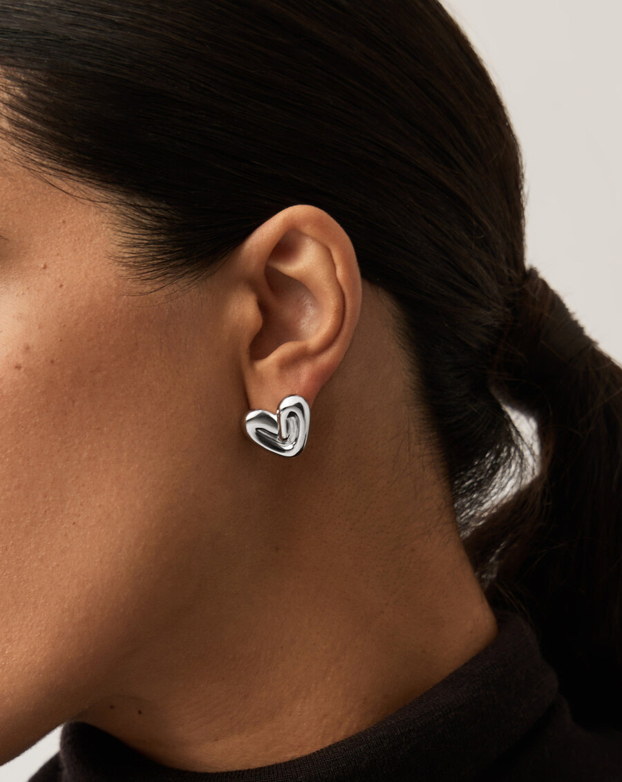 pendientes de corazón hinchado