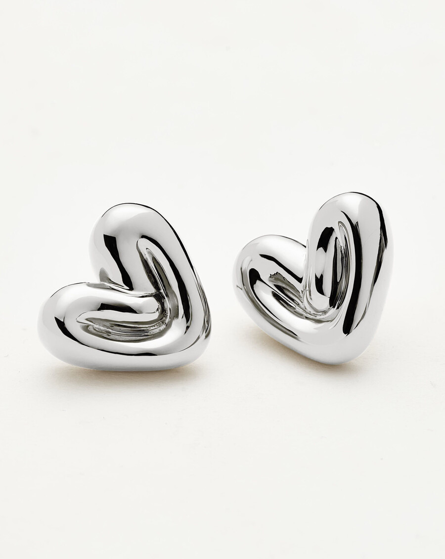 pendientes de corazón hinchado