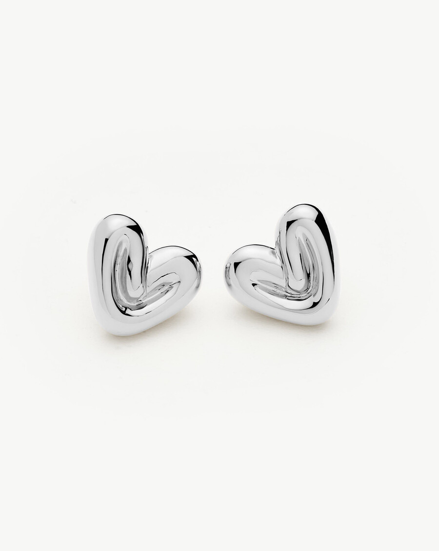pendientes de corazón hinchado