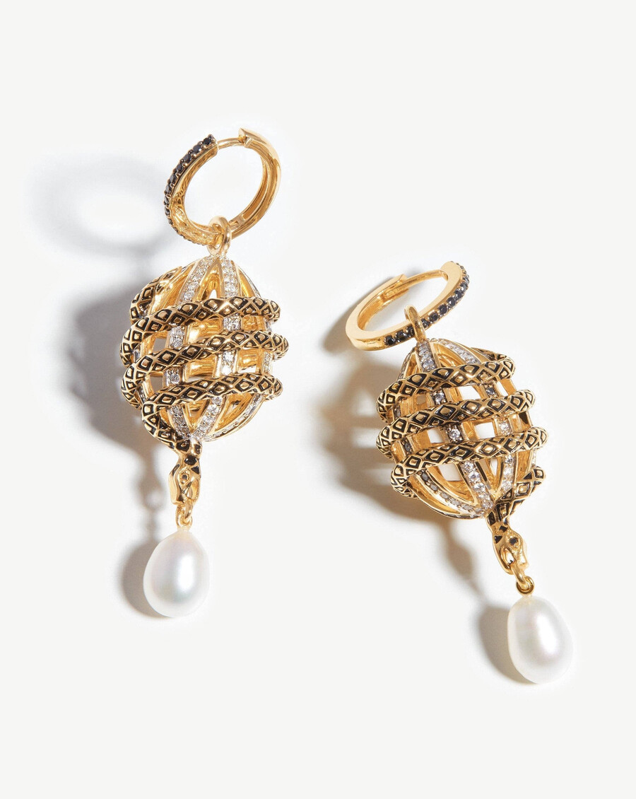 pendientes colgantes sin jaula harris reed de oro macizo de 14 k