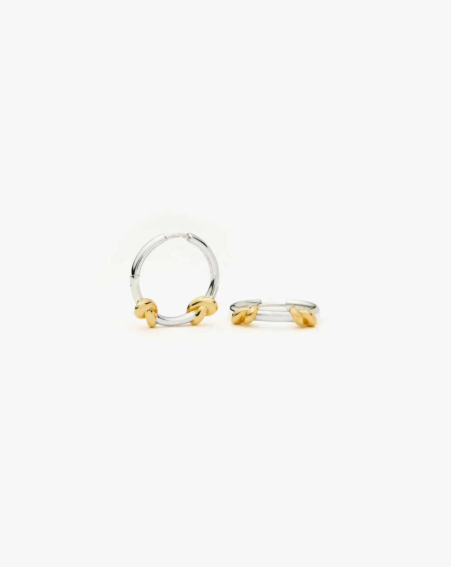 pendientes de aro pequeños con nudo de lucy williams