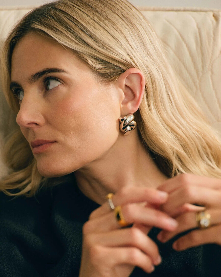 pendientes de plata extragrandes con nudo de lucy williams