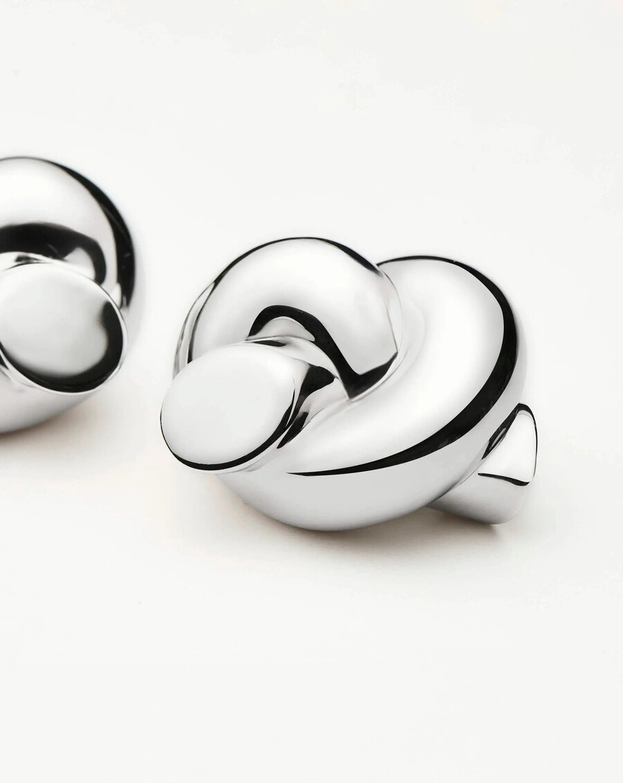 pendientes de plata extragrandes con nudo de lucy williams