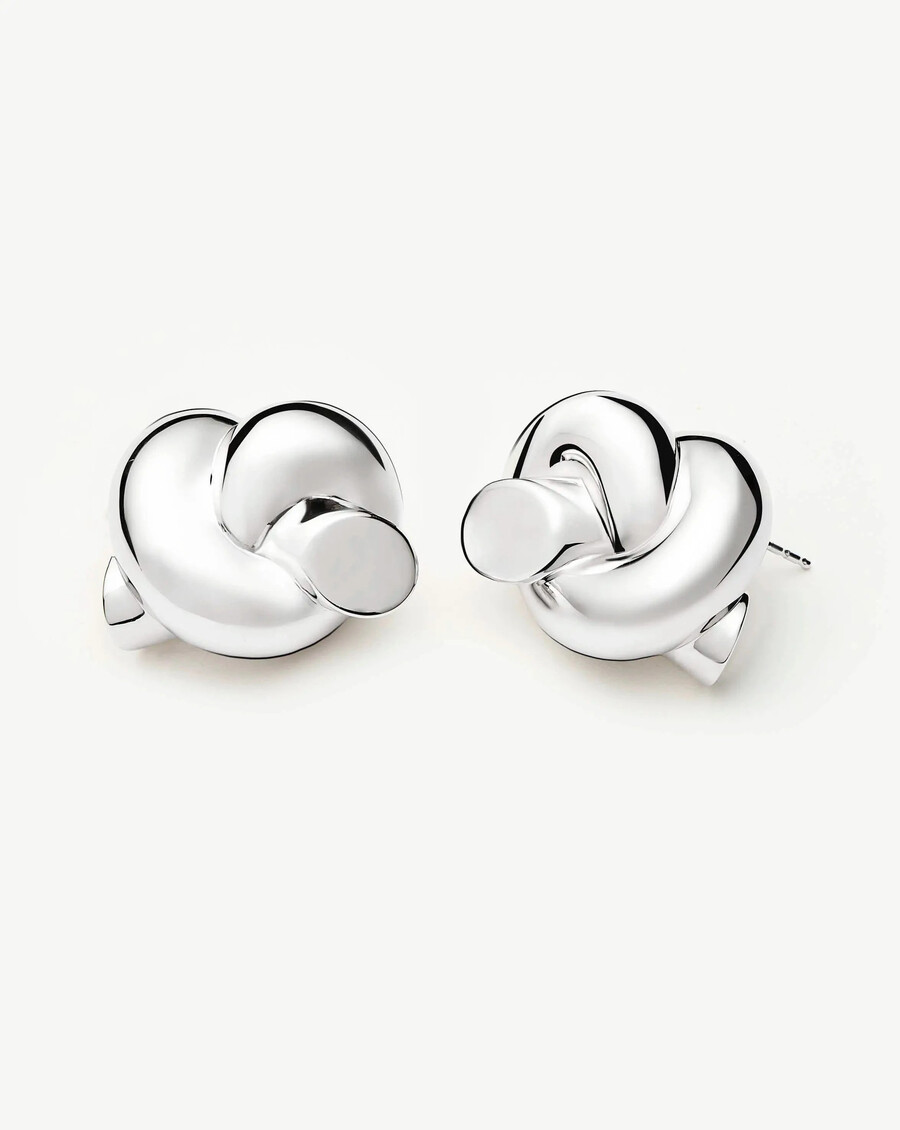 pendientes de plata extragrandes con nudo de lucy williams
