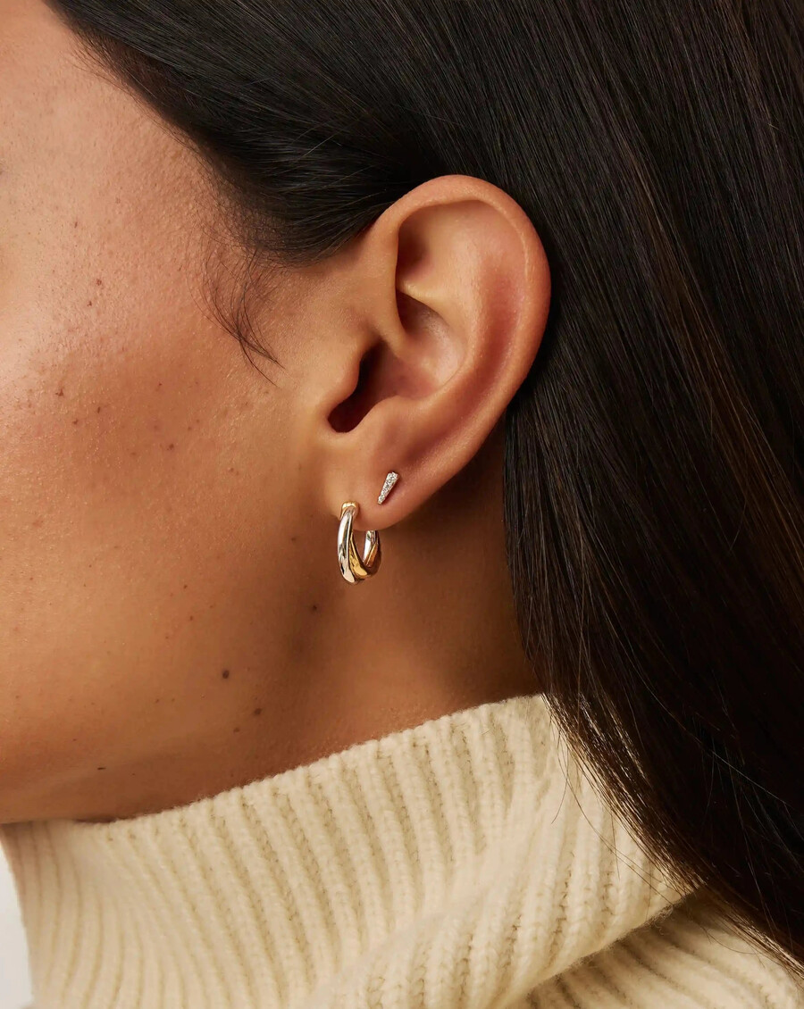 pendientes de aro pequeños entrelazados de lucy williams