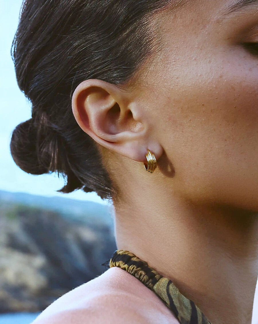 pendientes de aro pequeños con cresta de lucy williams