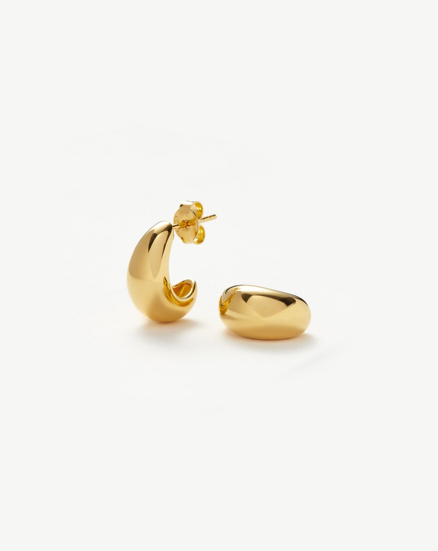 pendientes de aro mini savi dome dorados