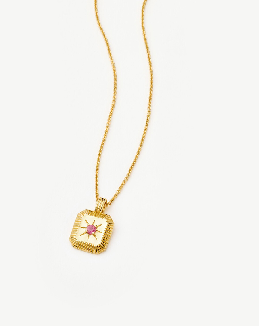 collar con colgante de piedra natal de julio