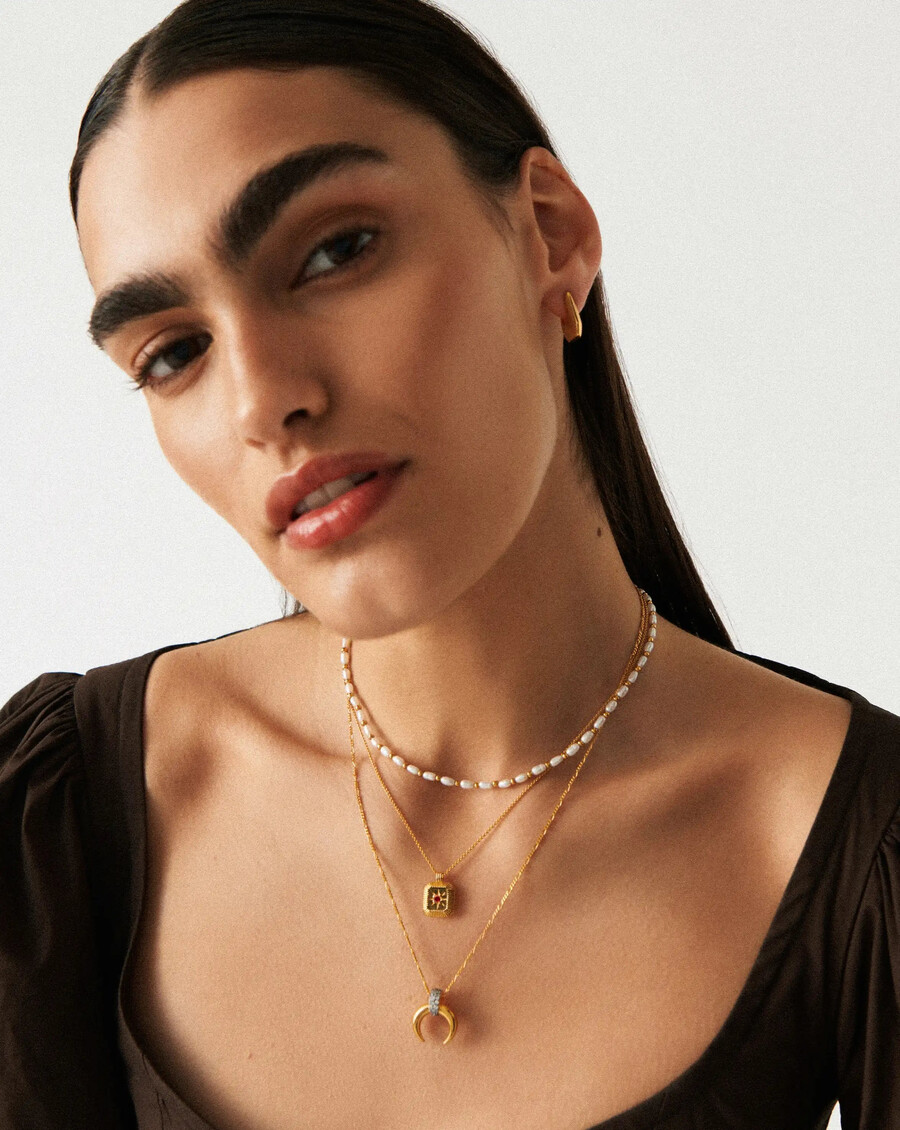 collar con colgante de piedra natal de julio
