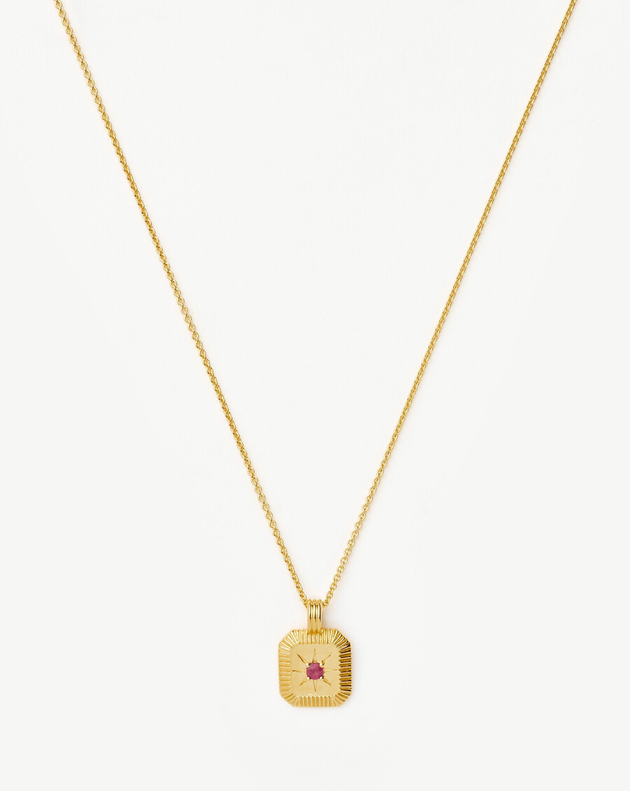 collar con colgante de piedra natal de julio
