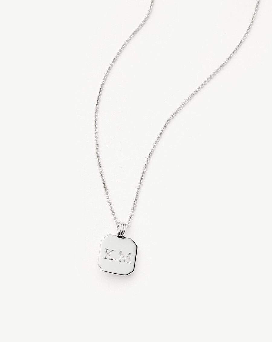 collar con colgante de piedra natal de noviembre - plata