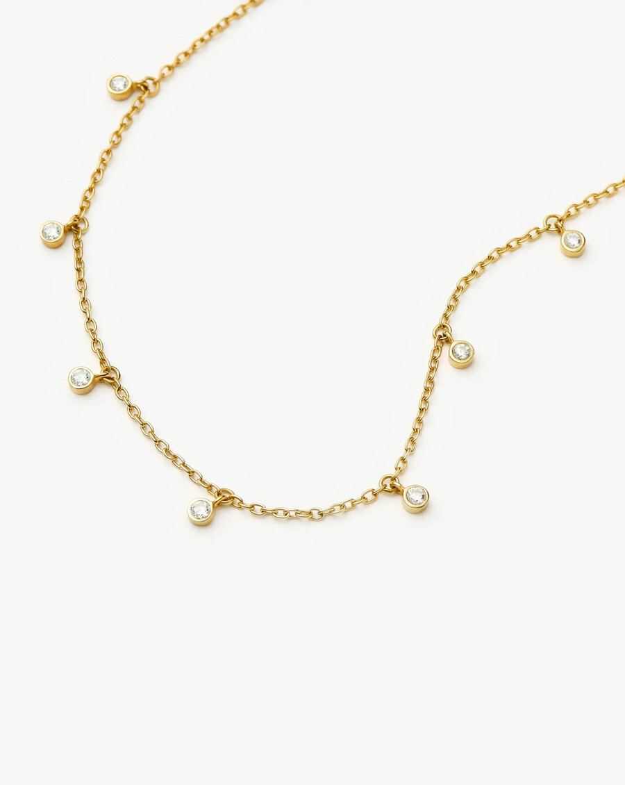 gargantilla de oro con gota interestelar