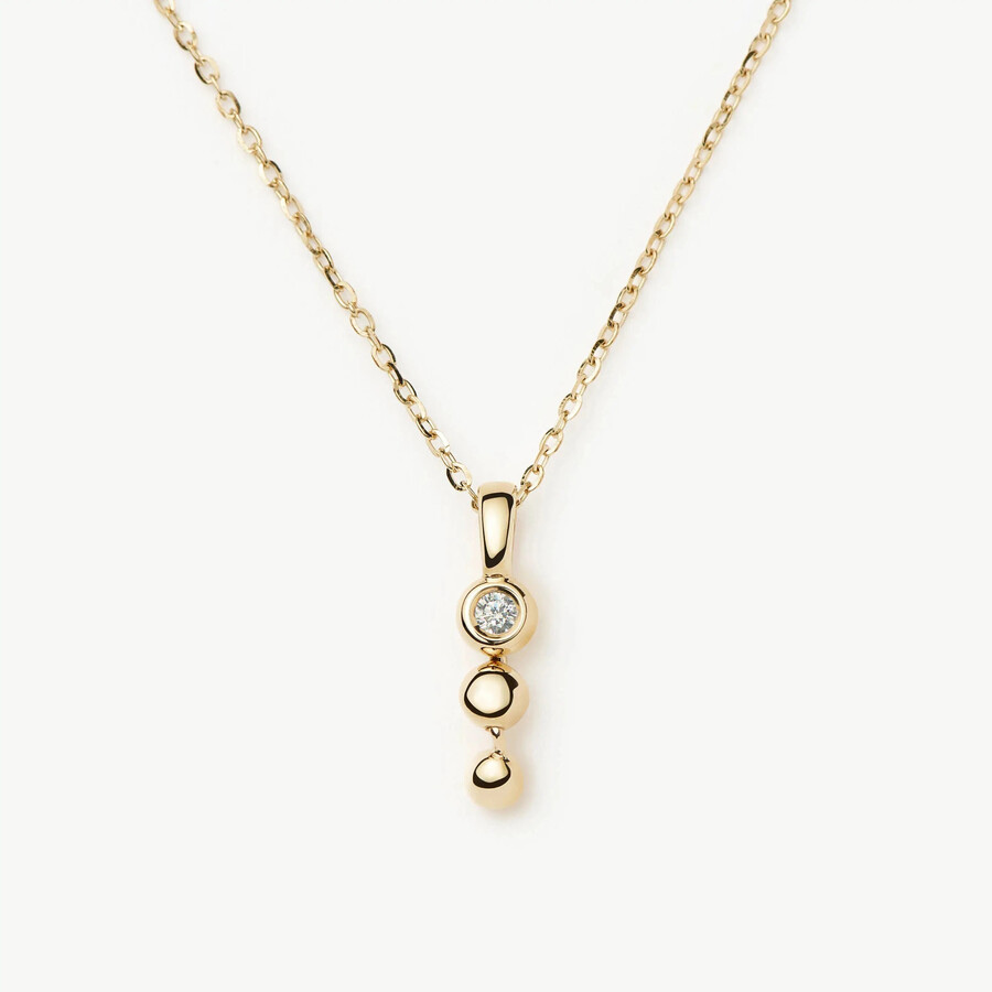 collar de trío de diamantes finos