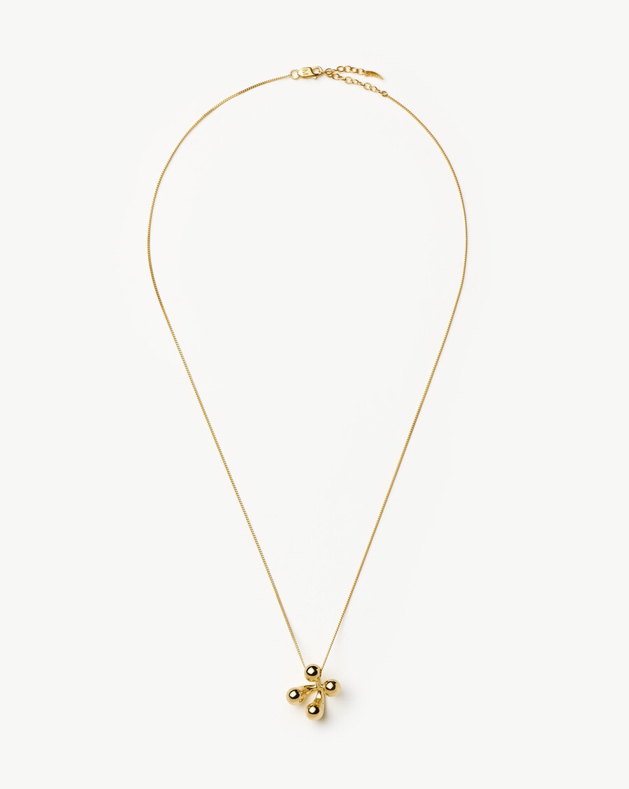 collar con colgante grande de átomo