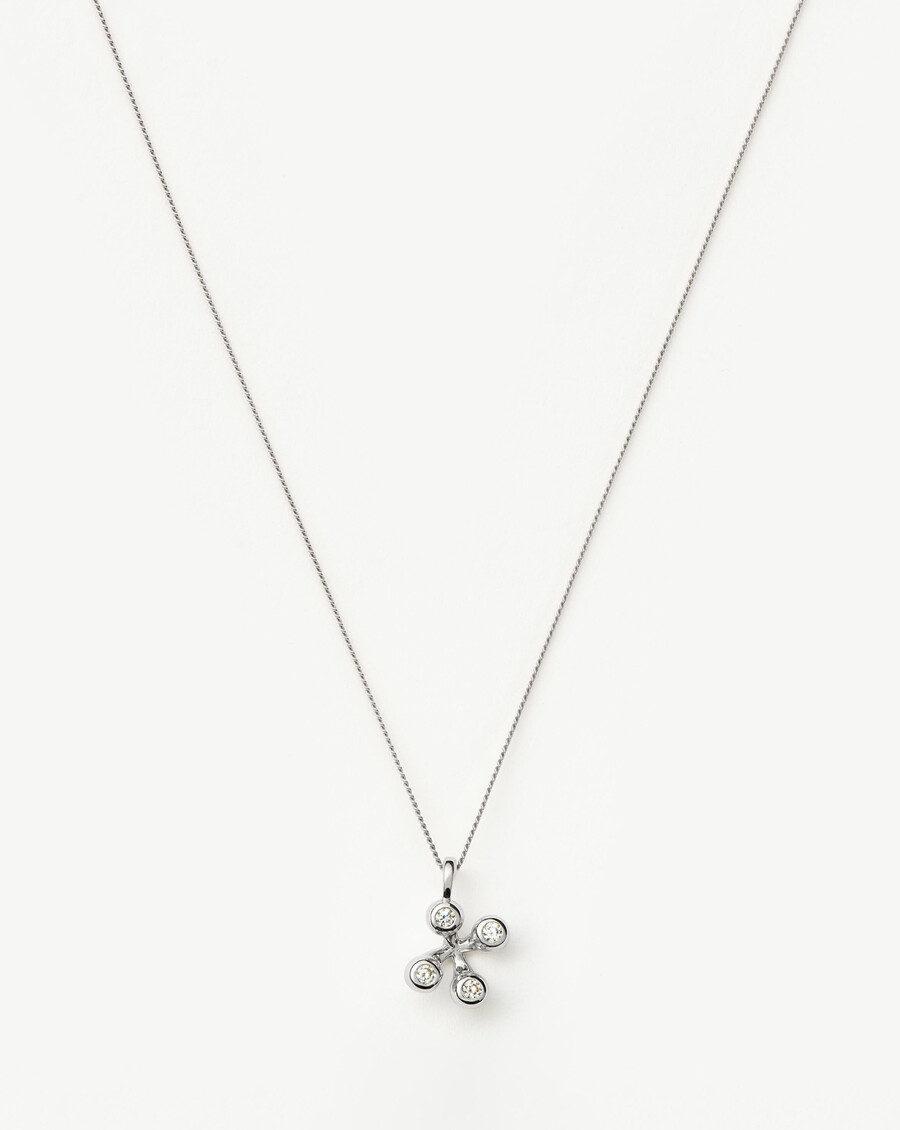 collar con colgante de átomo