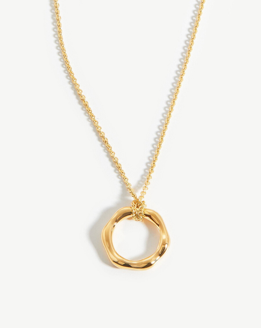 mini collar colgante de oro fundido