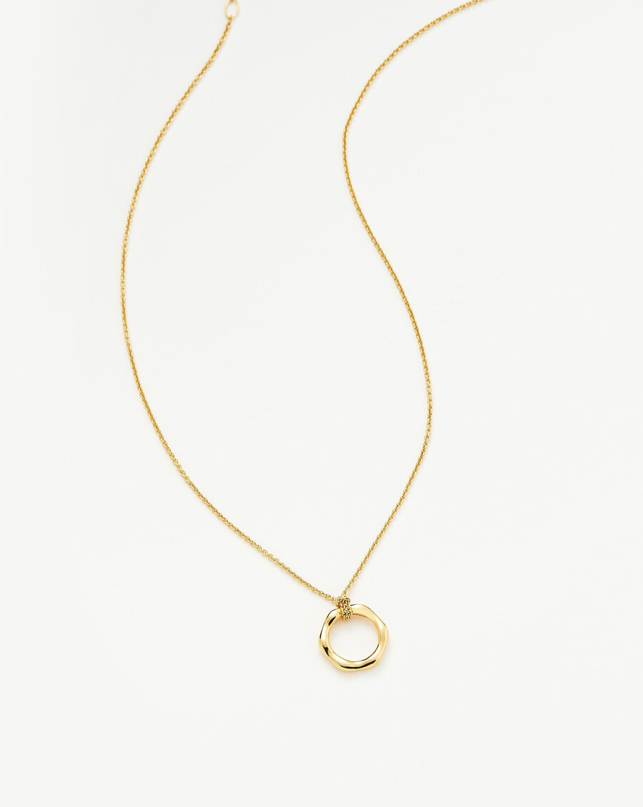 mini collar colgante de oro fundido