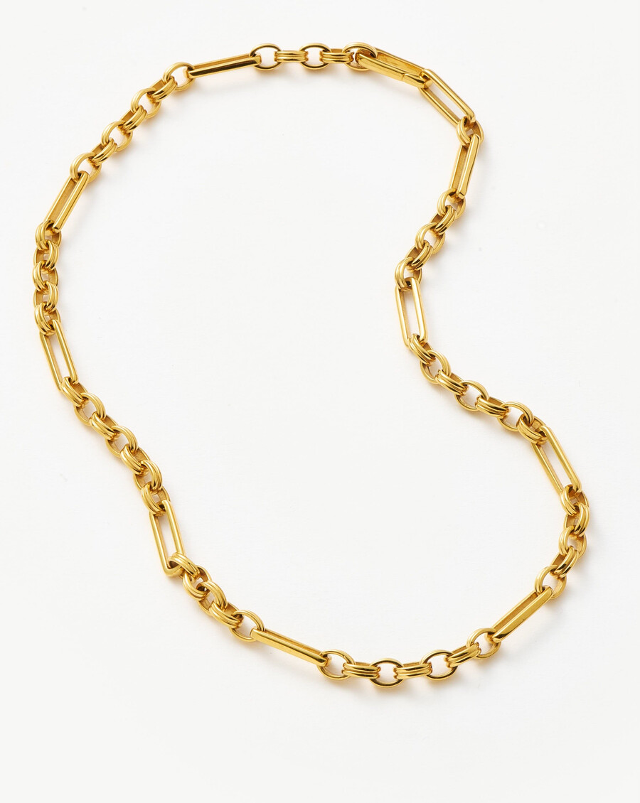 collar de cadena axiom - chapado en oro de 18 quilates