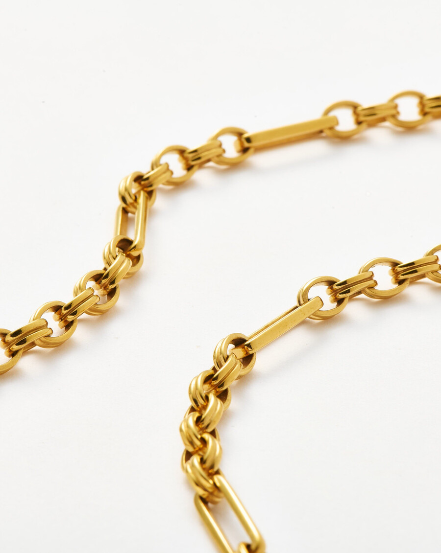 collar de cadena axiom - chapado en oro de 18 quilates
