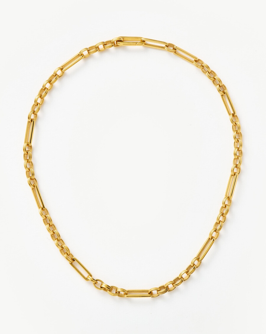 collar de cadena axiom - chapado en oro de 18 quilates