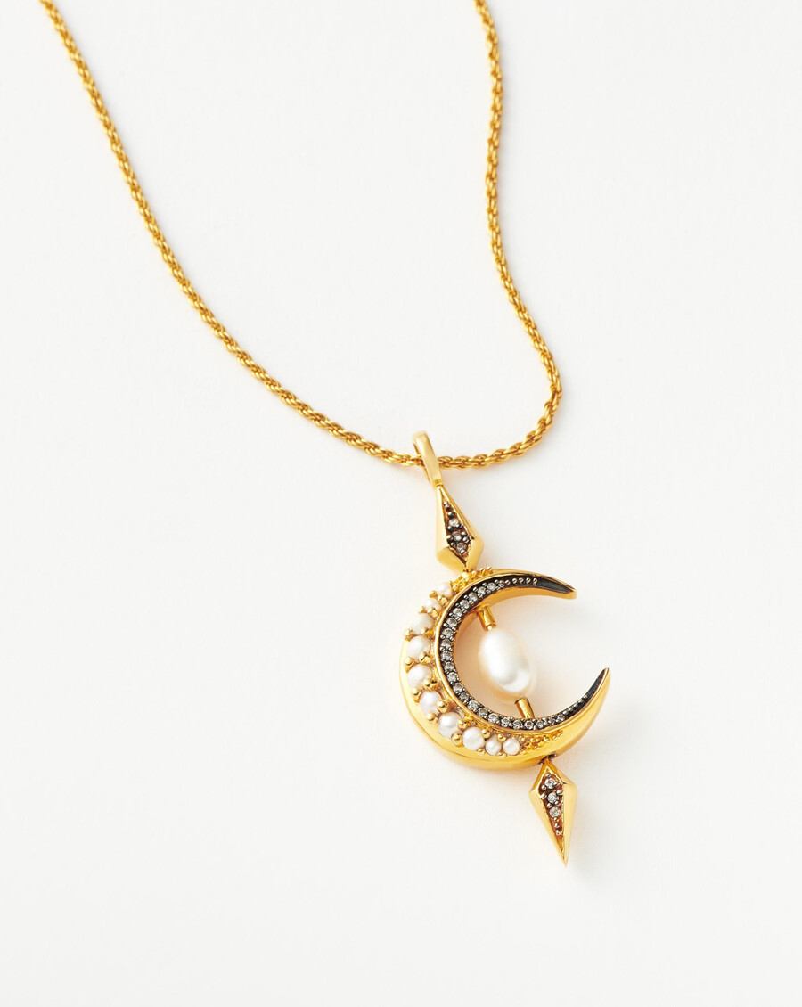 collar de perlas de luna creciente de harris reed