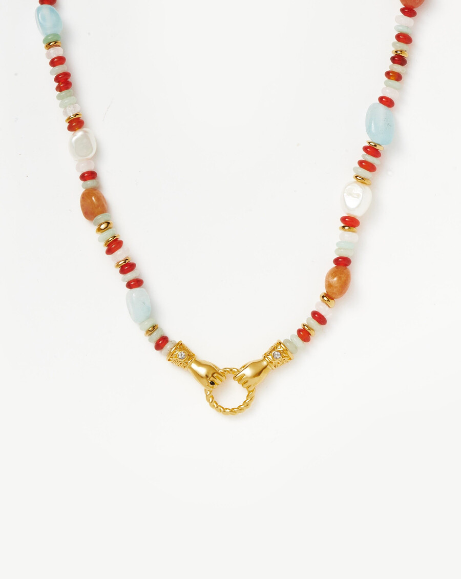 collar de oro con piedras preciosas y cuentas harris reed en buenas manos