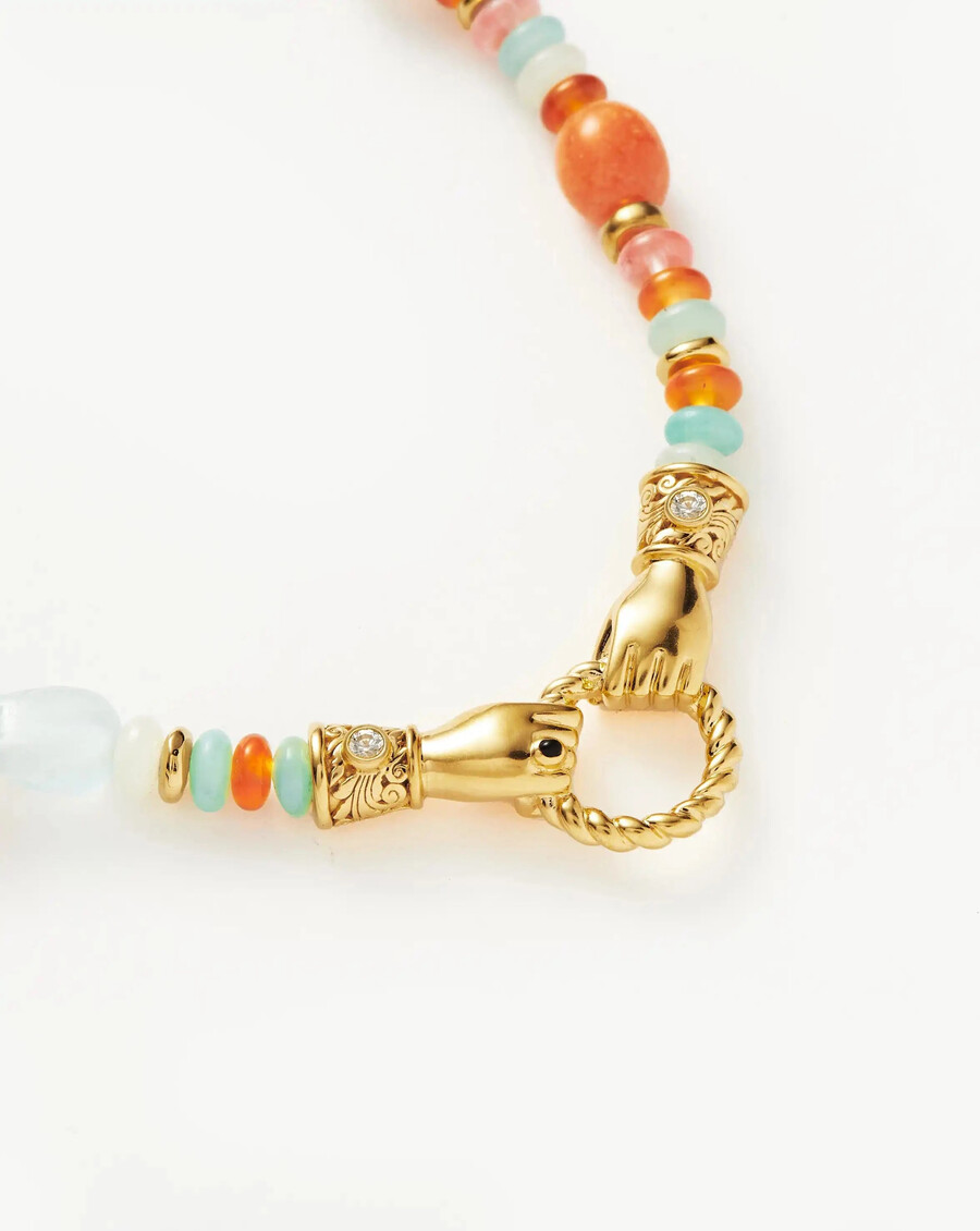 collar de oro con piedras preciosas y cuentas harris reed en buenas manos