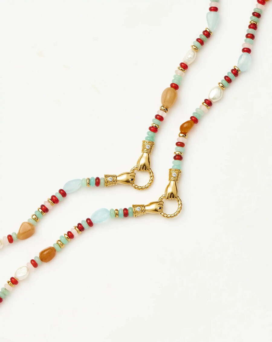 collar de oro con piedras preciosas y cuentas harris reed en buenas manos