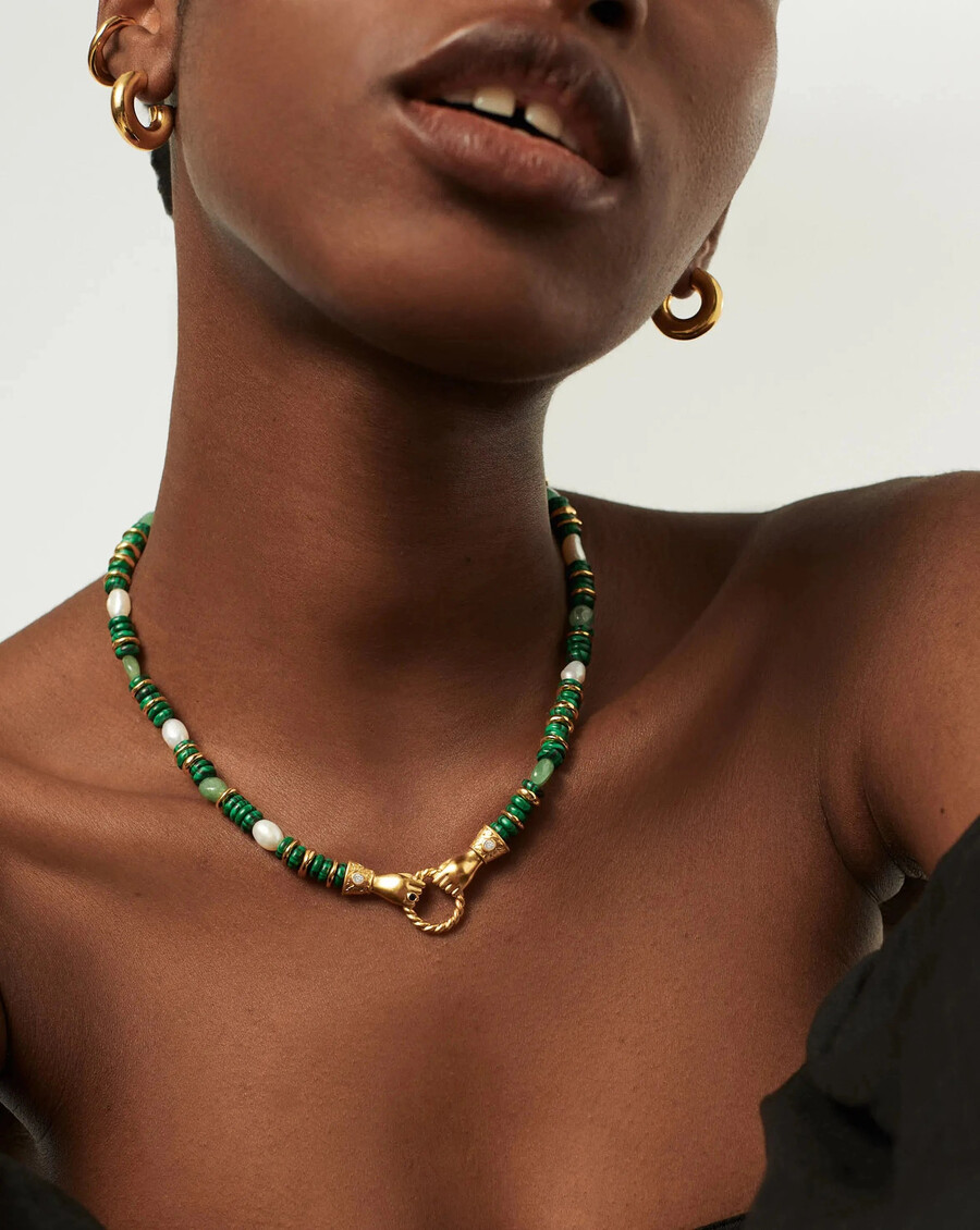 collar de piedras preciosas con cuentas gruesas en buenas manos de harris reed