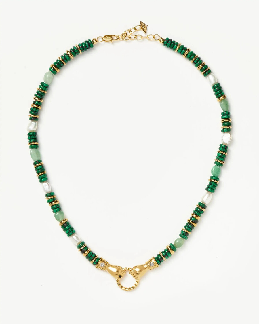 collar de piedras preciosas con cuentas gruesas en buenas manos de harris reed