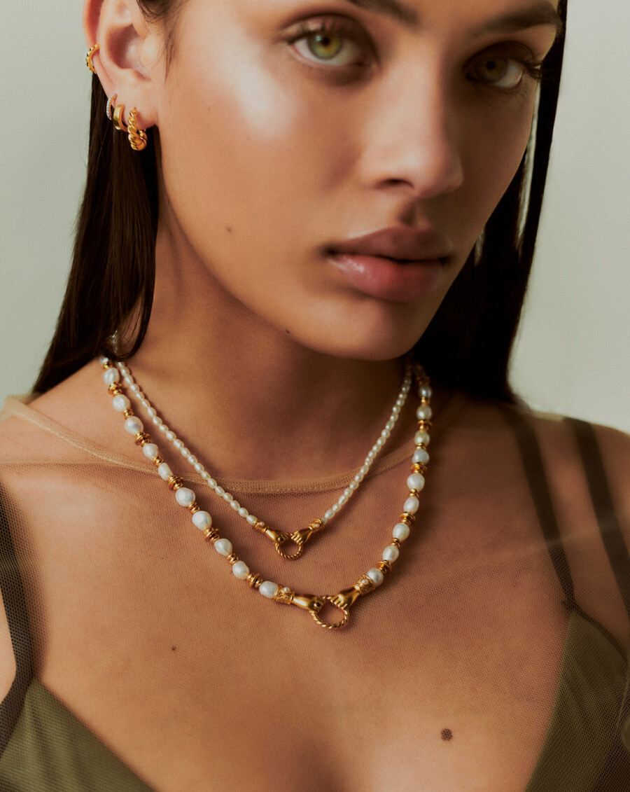 collar de perlas y gemas con cuentas gruesas de harris reed en buenas manos