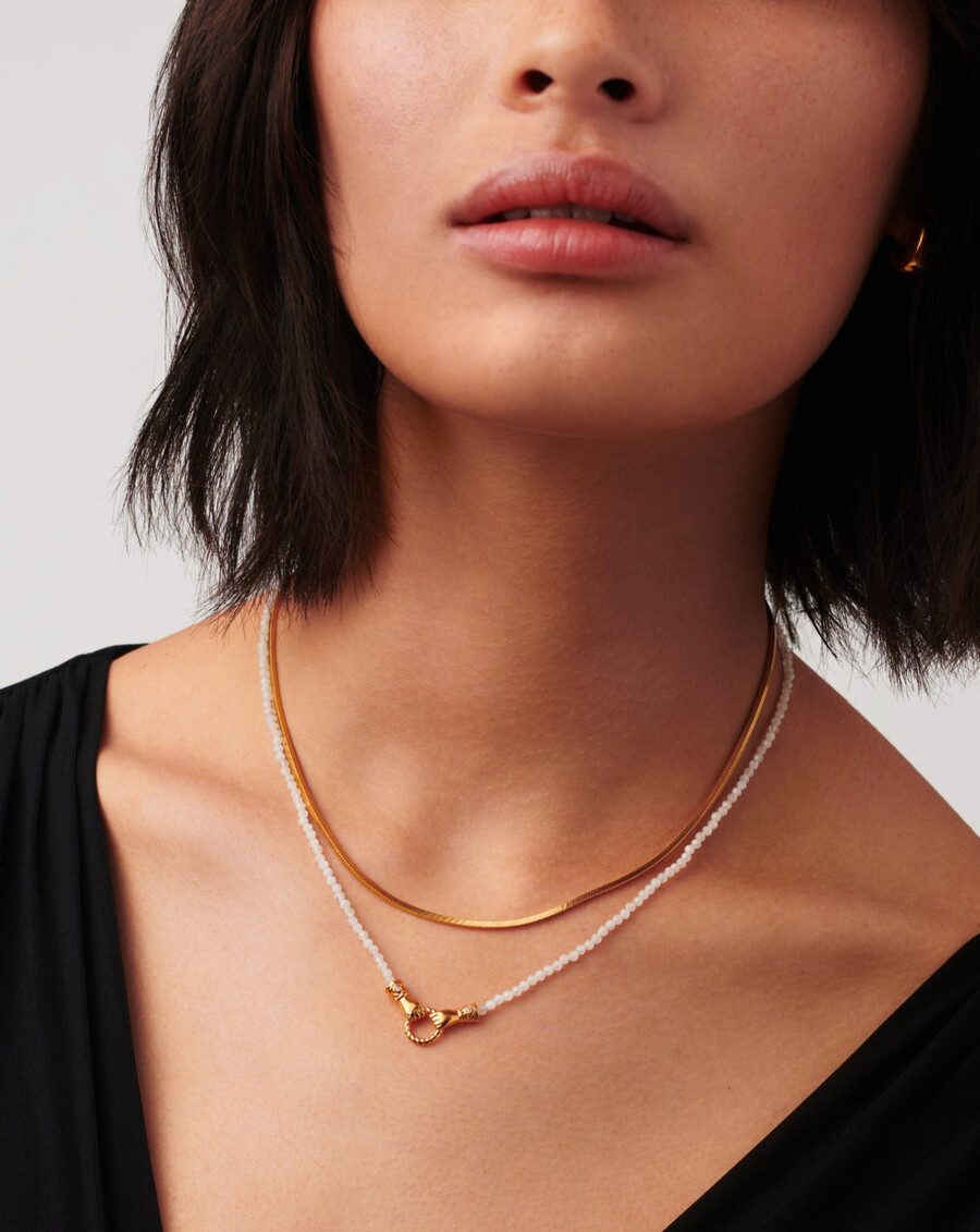 collar de mini cuentas con piedras preciosas en buenas manos de harris reed