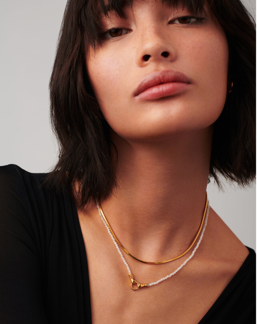 collar de mini cuentas con piedras preciosas en buenas manos de harris reed