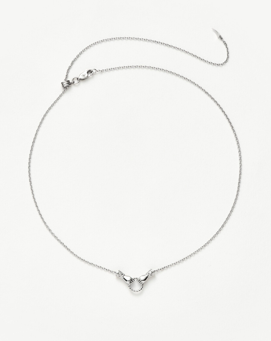 collar deslizante de plata con mini colgante en buenas manos de harris reed