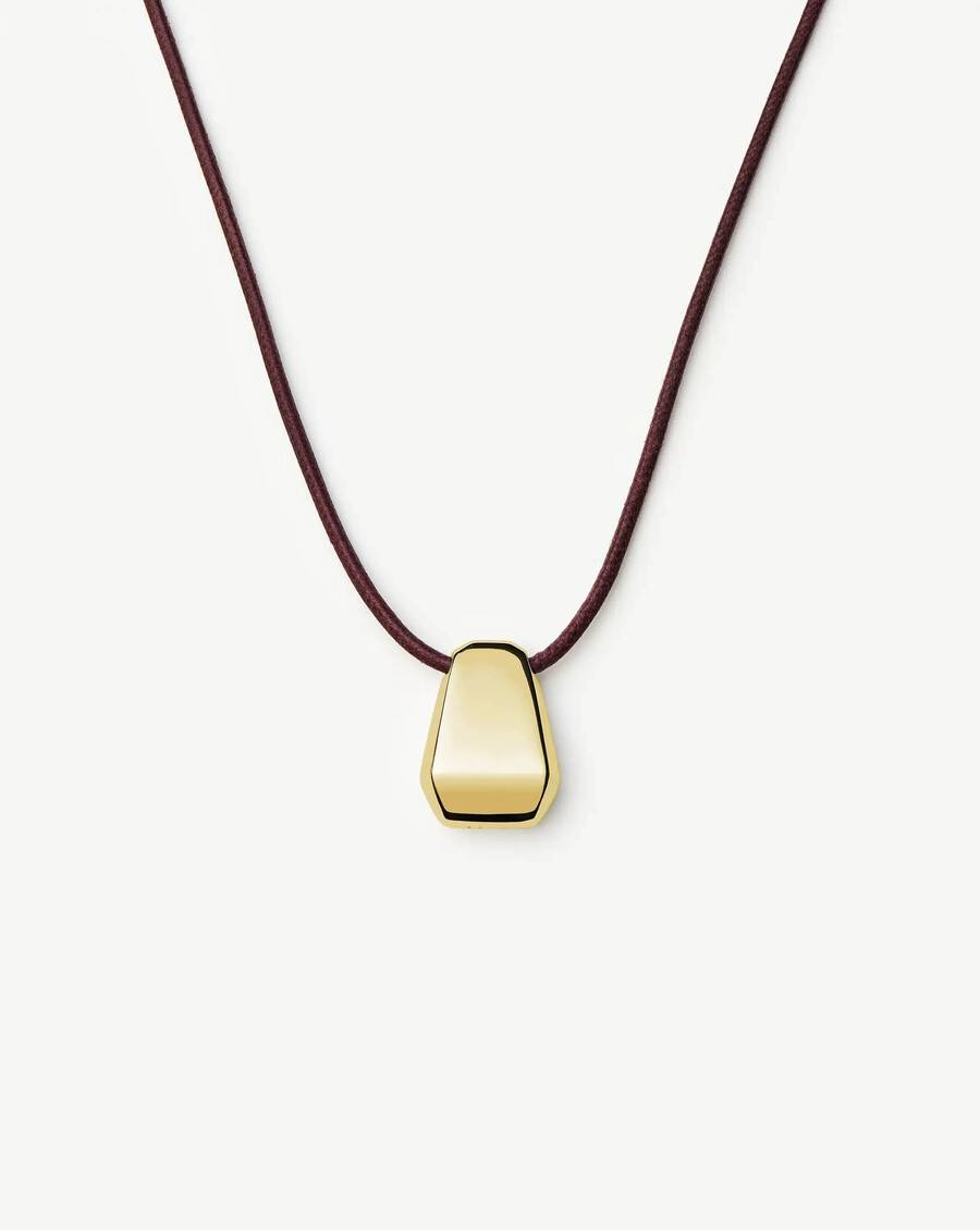 collar de cordón arco grabable de lucy williams - oro