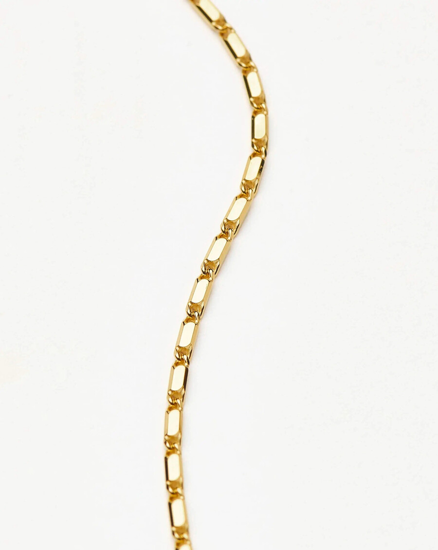 collar de cadena de eslabones horizon de lucy williams - oro